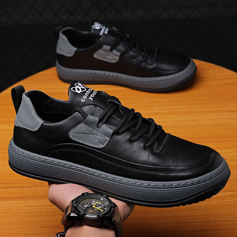 Men's Stylish Casual Leather Platform Shoes